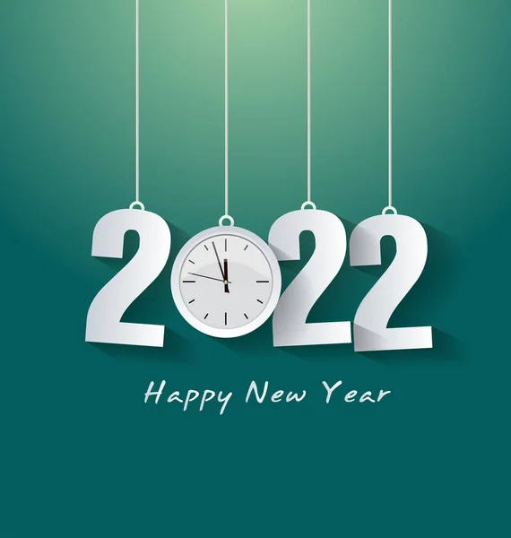 Felice Anno Nuovo 2022 Sfondo Numeri Dorati Brillanti Con Coriandoli — Vettoriale Stock