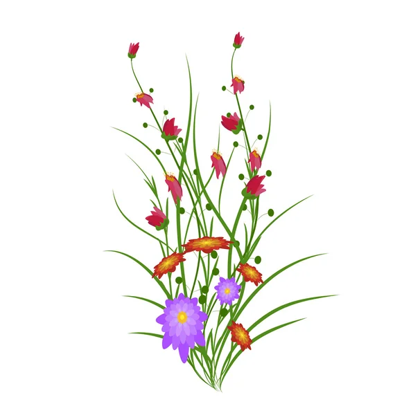 Vacaciones de primavera con flores — Vector de stock