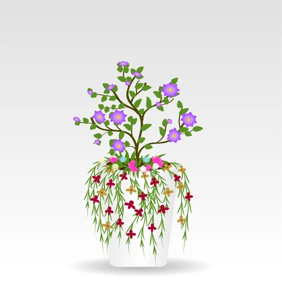 Jarní prázdniny s květinami — Stockový vektor