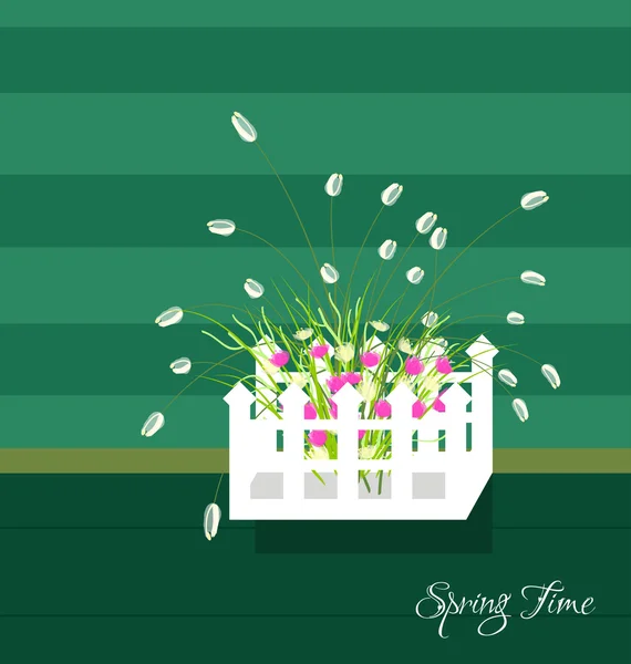 Primavera y flores — Vector de stock