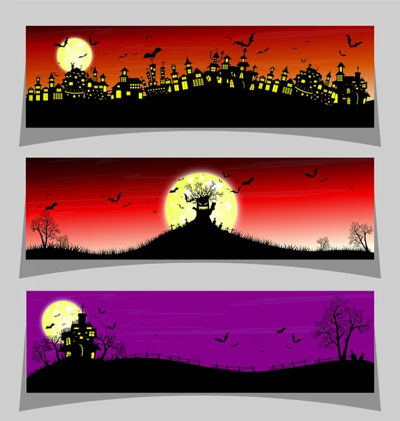 Banner di Halloween — Vettoriale Stock