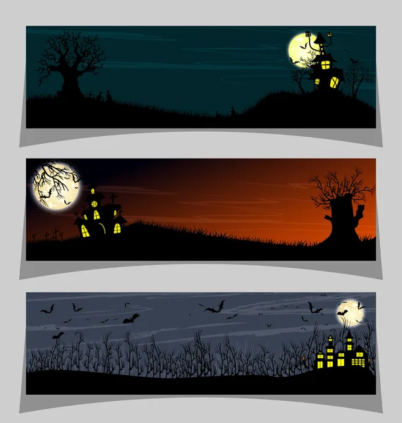 Banner halloween — Stockvector