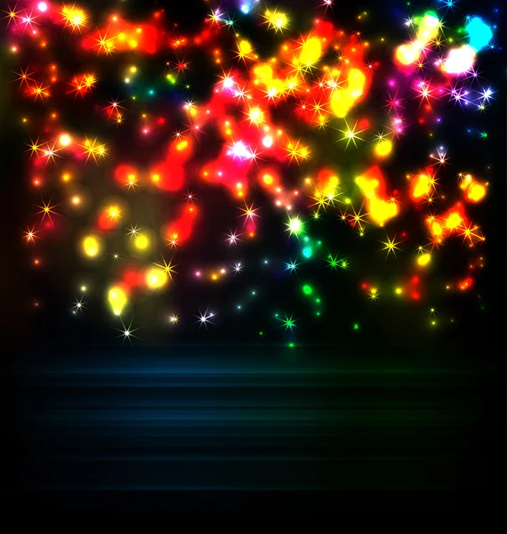 到 2015 年将制成的彩色的霓虹灯效果 — 图库矢量图片