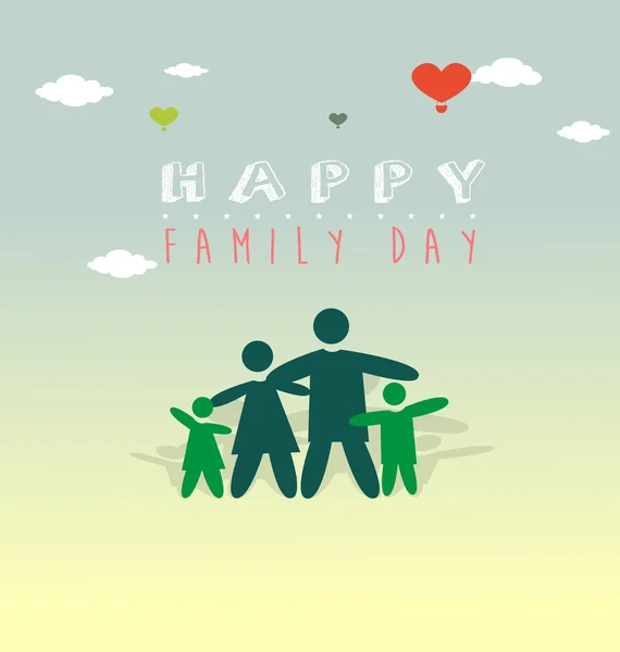 Щасливий сімейний день з батьком і мамою — стоковий вектор
