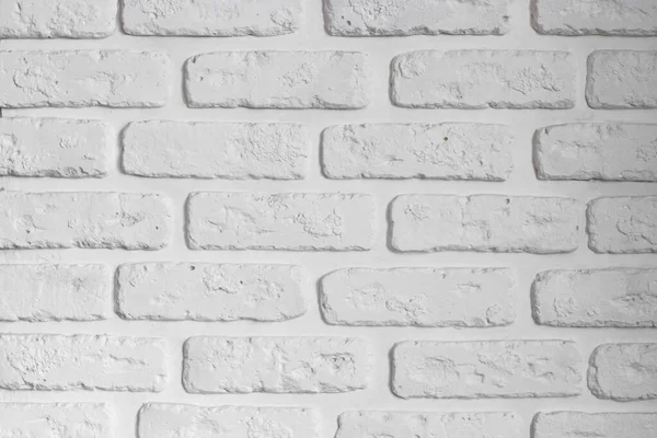 Mattone Muro Bianco Intonaco Con Proprie Mani All Interno — Foto Stock