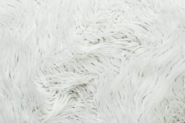 Beyaz kürklü yapay doku. Tasarımcılar için yumuşak ve narin arkaplan.