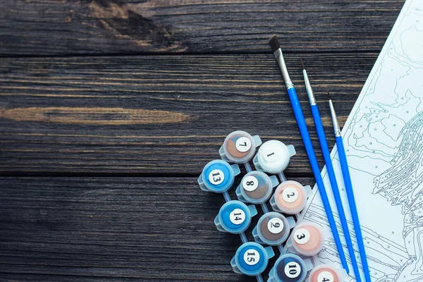 Resim seti: Fırçalar, akrilik, Kits Numara 'nın resim hobisi