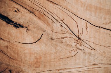 Ahşap bir tahtanın yüzeyinde doğal tahıl ve düğümlerin yarattığı zengin doku ve desenler bulunur. Sıcak renkler ve ince detaylar doğal ahşabın güzelliğini vurgular..