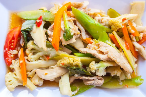 Vegetable food in the plate. — Stock Photo, Image