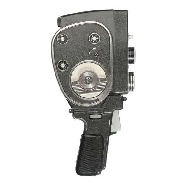 Ročník filmová kamera izolovaných na bílém pozadí — Stock fotografie