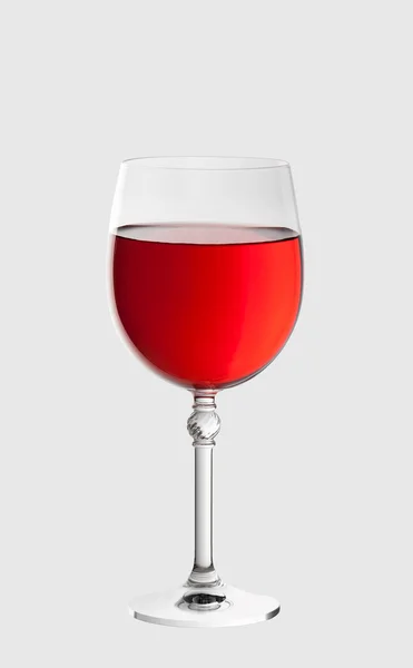 Wine glass isolated on light grey background — Stock Photo, Image