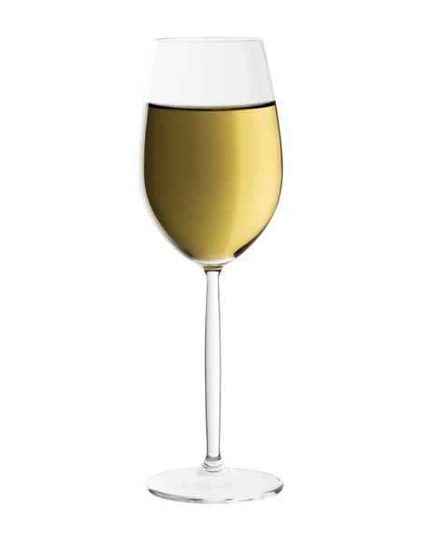 White wine glass isolated on white — Stock Photo, Image