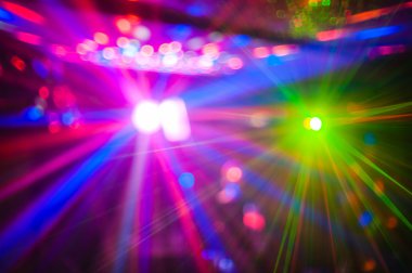 renk disko kulübü ile özel efektler ve lazer ışık göster