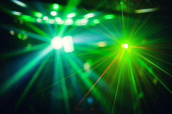 Color disco club light with special effects and laser show — Stock Photo, Image