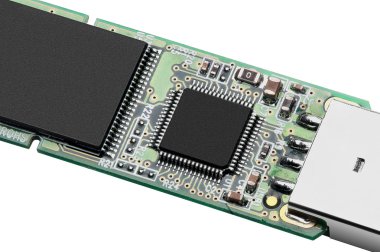 Usb flash sürücünün açık küçük parça