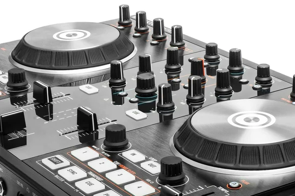 Dispositivo de mezcla de audio DJ — Foto de Stock