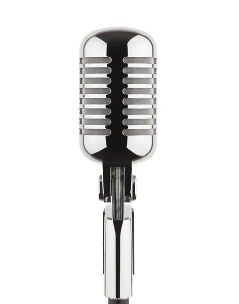 Microphone métal argenté vintage — Photo