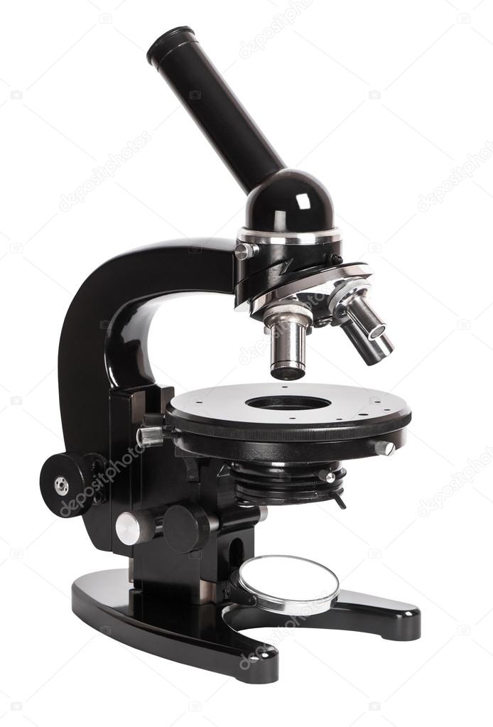 Retro black microscope