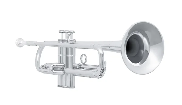 Silver mässing trumpet — Stockfoto