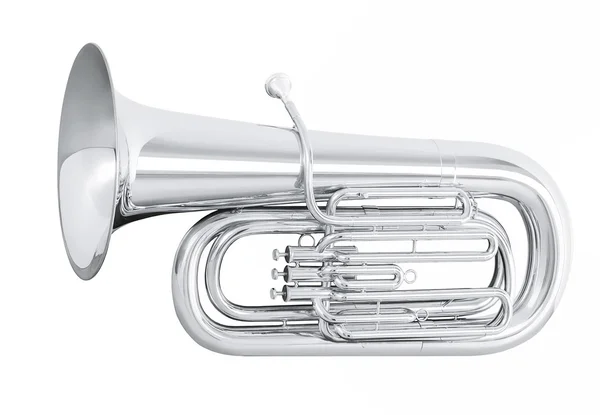 Silver tuba — Stock Photo, Image