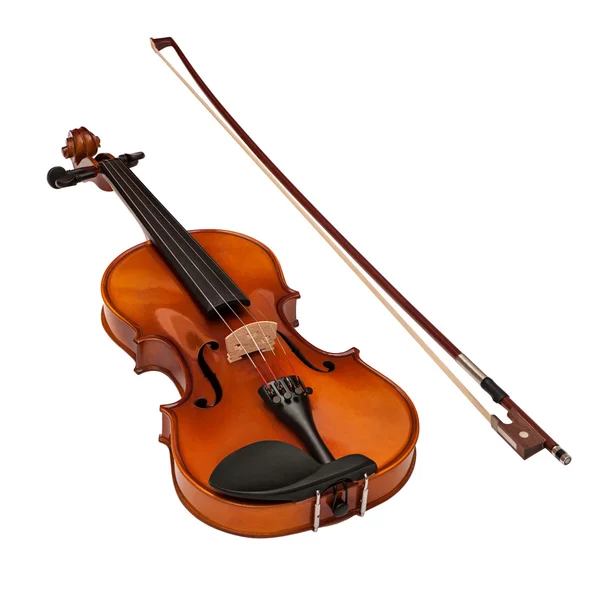 Classical modern Violin with fiddlestick — Stock Photo, Image