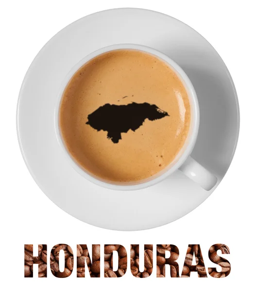 Honduras map drawing art — Stock Photo, Image