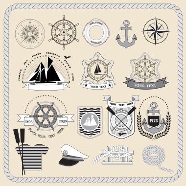 Vintage etiketleri ve afiş