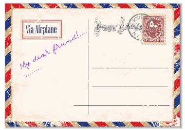 Vintage grunge kartpostal