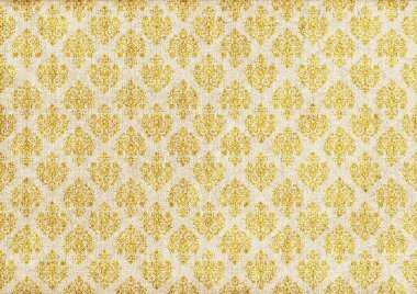 Eski gri branda ile altın barocco süsleme.