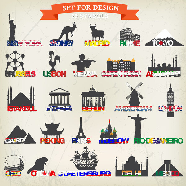 Набор туристических символов
.