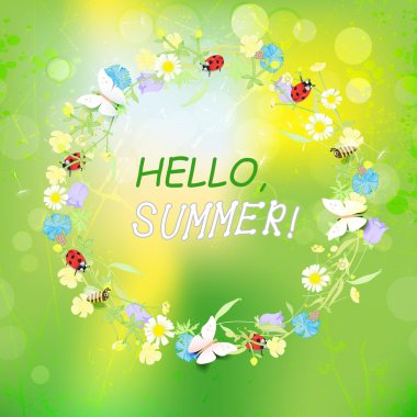 Kelebekler ile Loral çelenk