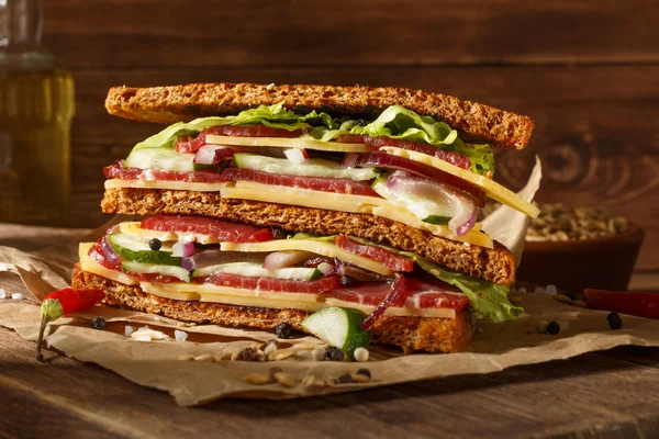 One piece of sandwich — Stock Photo, Image