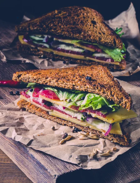 Two pieces of sandwich — Stock Photo, Image