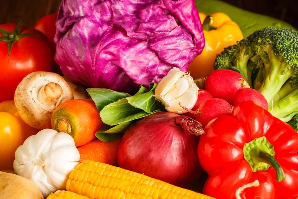 Groupe de légumes vue rapprochée — Photo