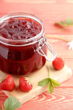 Traditional strawberry homemade jam.