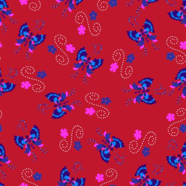 Kırmızı üzerinde Dikişsiz kelebek