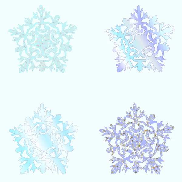 Copos de nieve — Vector de stock