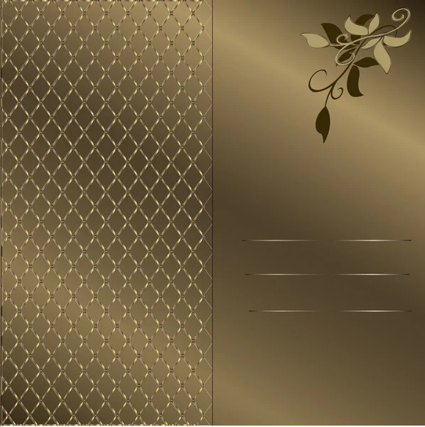 Gold background with frame 3 — Stock Vector