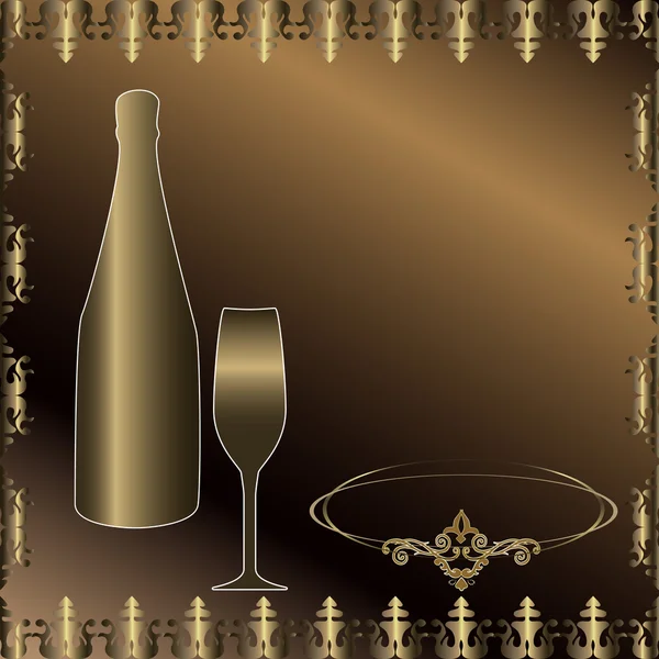 Background glass of cognac — Διανυσματικό Αρχείο