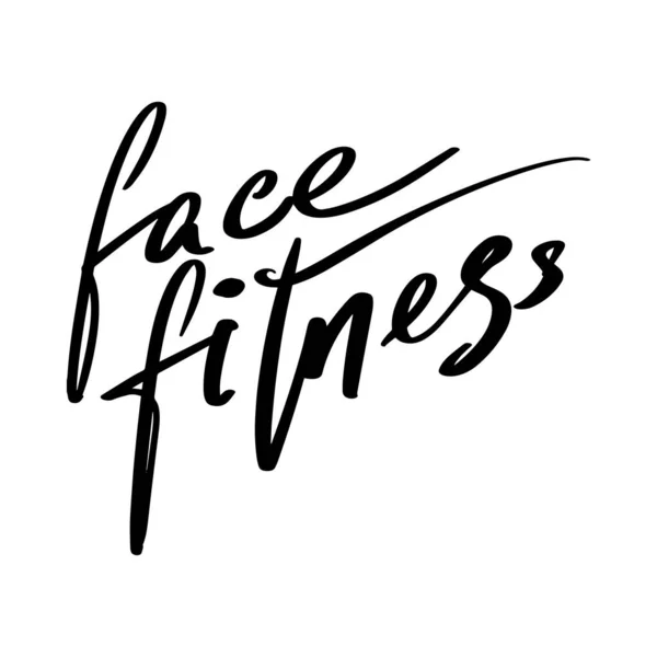 Yüz fitness harfleri. El yazısı ilham verici..