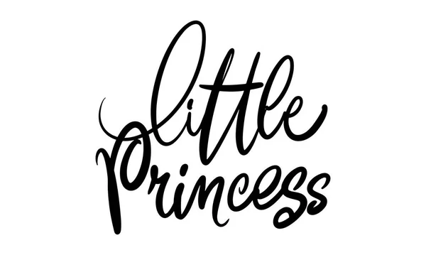 Kleine Prinzessin Schriftzug Design. Feminine Kalligraphie. Vektor-Illustration für Mädchenkleidung, Poster, Kunst. — Stockvektor