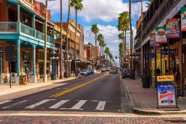 Tampa Körfezi, Florida 'da 7. Cadde, Ybor City' de.