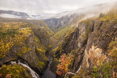 Waterfall Voringfossen in Norway clipart