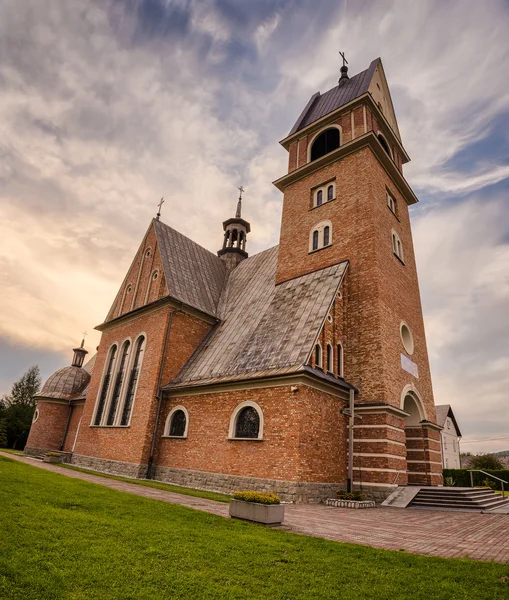 Skomielna biala，波兰新罗马式教堂 — 图库照片