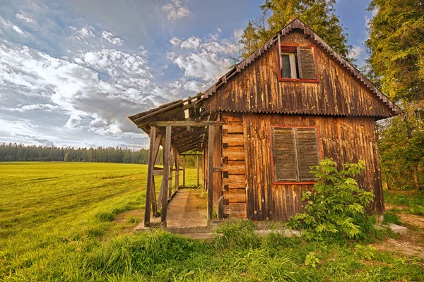 Discarded wooden cabin — Stock Photo, Image