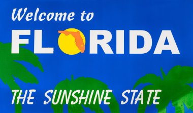 Florida yol işaret için hoş geldiniz
