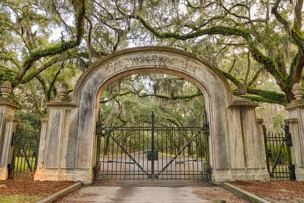 Wormsloe φυτεία ιστορικό χώρο κοντά σε Savannah, γεωργία — Φωτογραφία Αρχείου