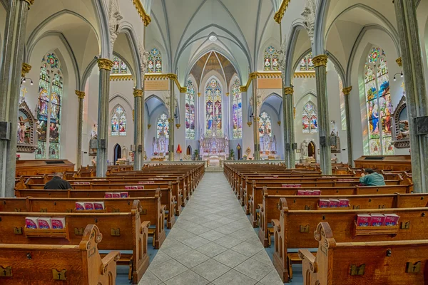 Wnętrze kościoła katolickiego Niepokalanego Poczęcia, Jacksonville — Zdjęcie stockowe