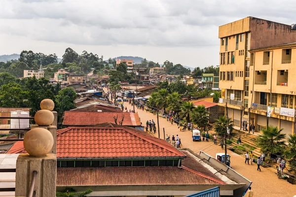 Above view of the street life in Mizan Teferi, Ethiopia — Stock Fotó