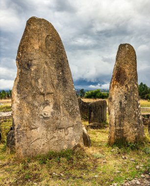 Addis Abbaba, Etiyopya yakınındaki megalitik Tiya taş sütunlar